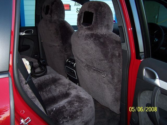 Black sheepskin deals seat covers